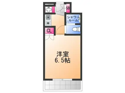 エルベコート泉大津(ワンルーム/4階)の間取り写真