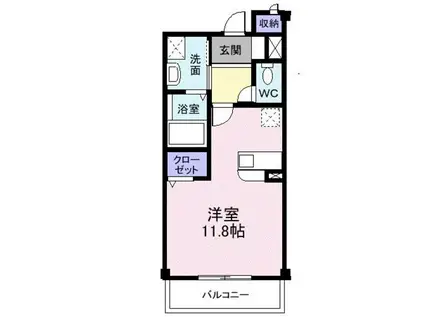 アクセス73(ワンルーム/3階)の間取り写真