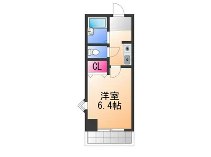 グロース・エレガント岸和田弐番館(1K/2階)の間取り写真