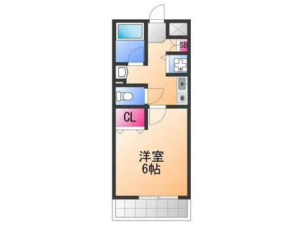 ルミエールマゴジ3(1K/4階)の間取り写真