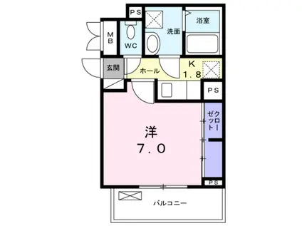 メゾンルミネ 中町(1K/3階)の間取り写真