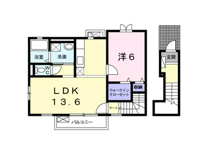 エテルノTAKUMI 1(1LDK/1階)の間取り写真