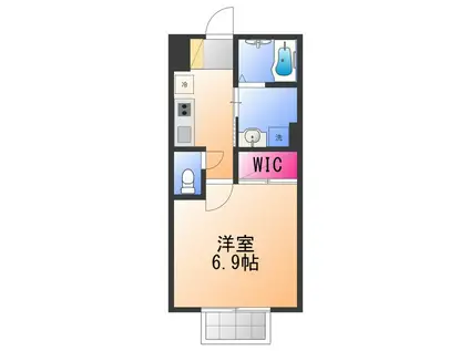 サニーウエル(1K/1階)の間取り写真