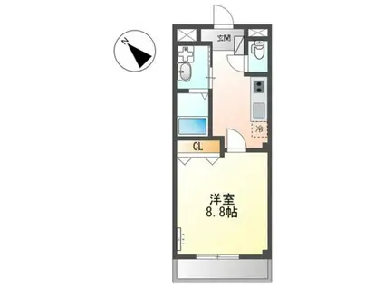 令和レジデンス高松東(1K/1階)の間取り写真