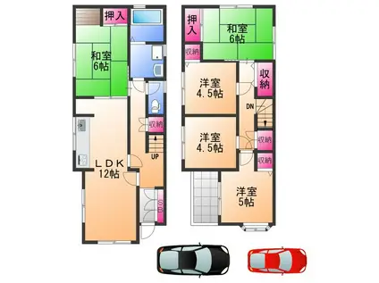 南海電鉄泉北線 和泉中央駅 徒歩18分 2階建 築24年(5LDK)の間取り写真