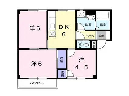 プラドール91(3DK/2階)の間取り写真