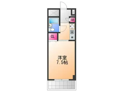 アビヨンKAB1(1K/3階)の間取り写真