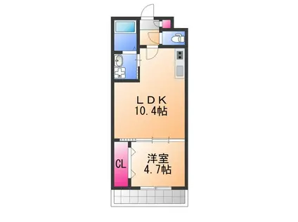 TKアンバーコート浜寺Ⅲ(1LDK/1階)の間取り写真