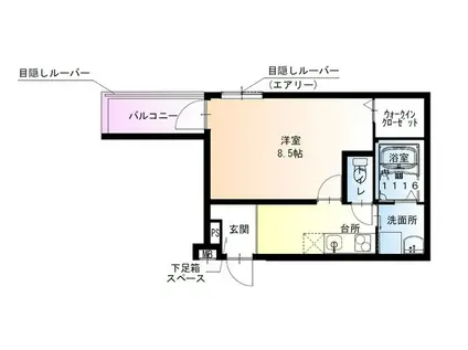 フジパレス湊サウス(1K/3階)の間取り写真
