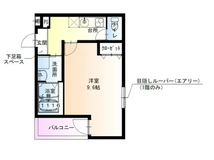 フジパレス湊ノース(1K/3階)の間取り写真