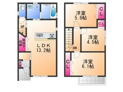 クラウンハイツ和田町(3LDK)の間取り写真