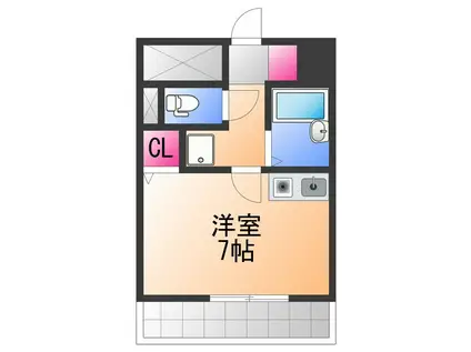 プランドールマサキ(ワンルーム/5階)の間取り写真