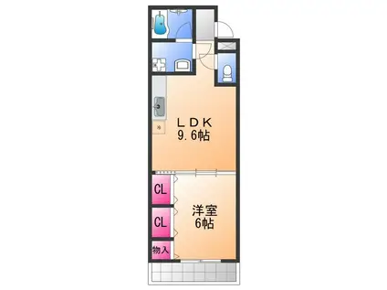 コリーヌ池上(1LDK/1階)の間取り写真