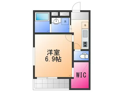 フジパレス鳳駅西6番館(1K/1階)の間取り写真