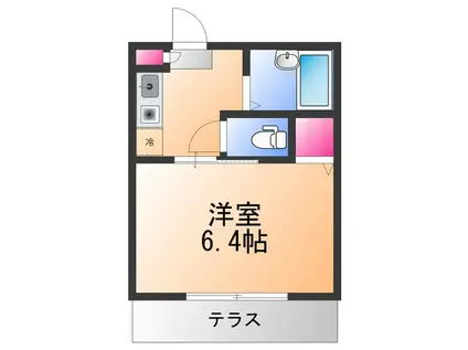 プチメゾン(1K/1階)の間取り写真