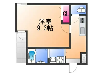 フジパレス堺鳳駅北イースト(1K/1階)の間取り写真