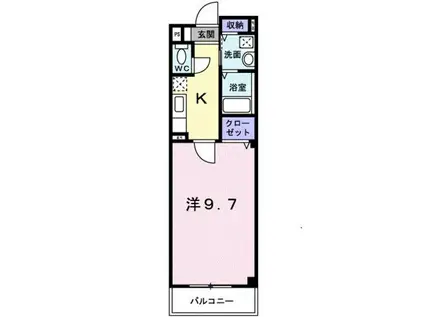 南海電鉄南海本線 北助松駅 徒歩6分 2階建 築21年(1K/1階)の間取り写真
