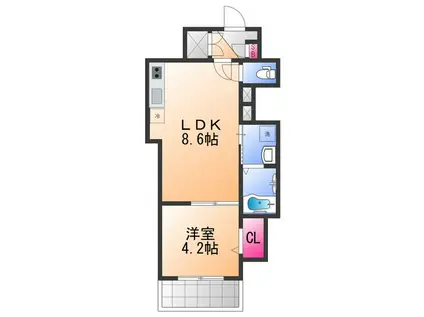 アトムハウスⅢ番館(1LDK/1階)の間取り写真