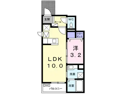 メゾンドリックⅢ(1LDK/1階)の間取り写真
