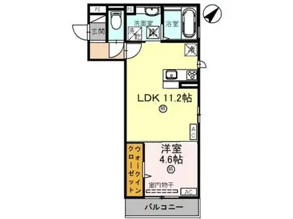 TREFLE(1LDK/3階)の間取り写真