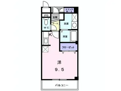 プチ・ソレール(1K/3階)の間取り写真