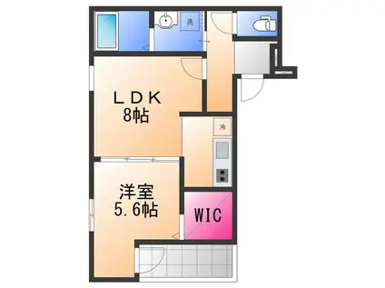 フジパレス堺鳳中町サウス(1LDK/2階)の間取り写真