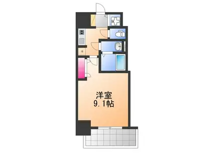 S-RESIDENCE堺ALTKLAS(1K/9階)の間取り写真