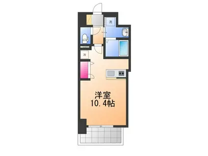 S-RESIDENCE堺ALTKLAS(ワンルーム/13階)の間取り写真