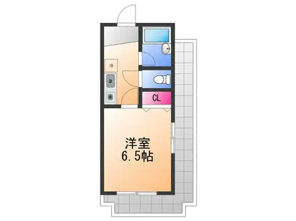 ブランネージュ(1K/4階)の間取り写真