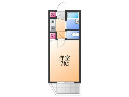 ロジュマン海塚2(1K/5階)の間取り写真