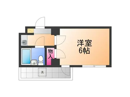 グランビルド松ノ浜(1K/2階)の間取り写真