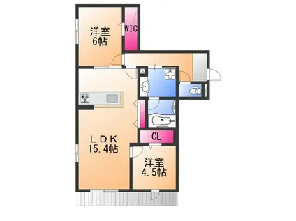堺市西区鳳西町一丁共同PJ(2LDK/1階)の間取り写真