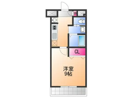 FELIZ高石(1K/1階)の間取り写真