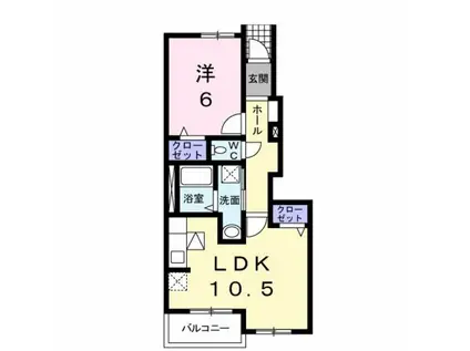 セレノ カーサ(1LDK/1階)の間取り写真