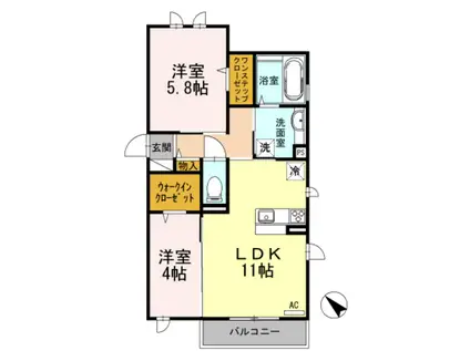 南海電鉄南海本線 和泉大宮駅 徒歩10分 2階建 築13年(2LDK/2階)の間取り写真