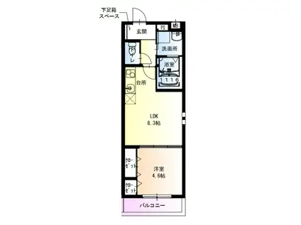 フジパレス百舌鳥駅東(1LDK/2階)の間取り写真
