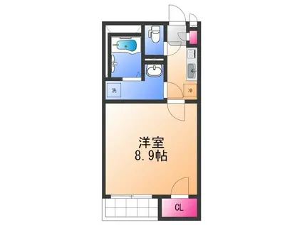 クレイノ心(1K/1階)の間取り写真