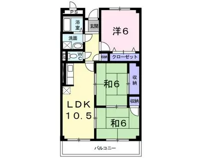ニューサンライズ(3LDK/2階)の間取り写真