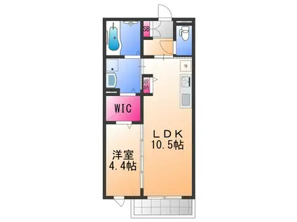 セレーネ(1LDK/2階)の間取り写真