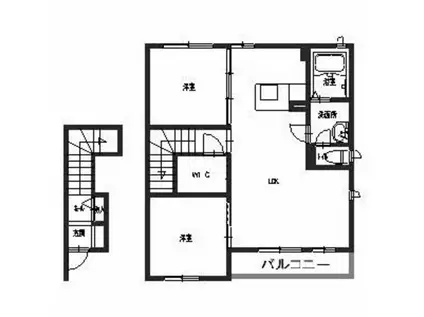 フレアコート(2LDK/2階)の間取り写真