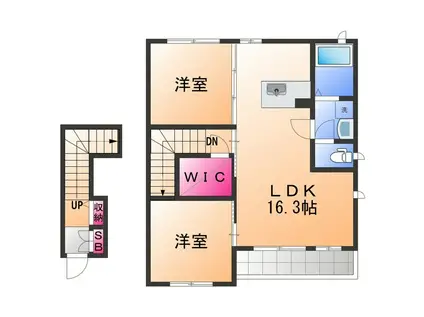 フレアコート(2LDK/2階)の間取り写真