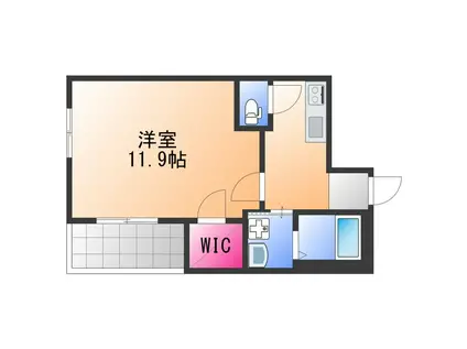 サニーコート日根野2番館(1K/1階)の間取り写真