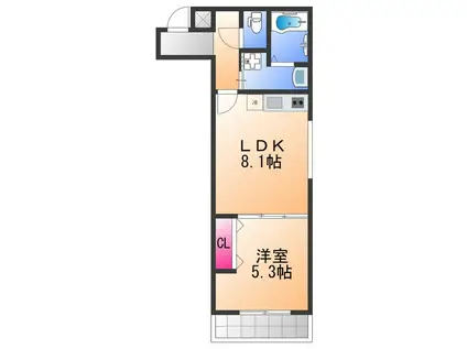 フジパレス春木駅北Ⅱ番館(1LDK/1階)の間取り写真