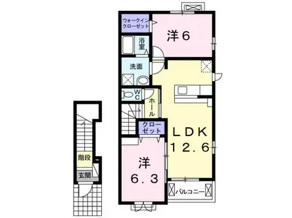 マーマネ(2LDK/2階)の間取り写真