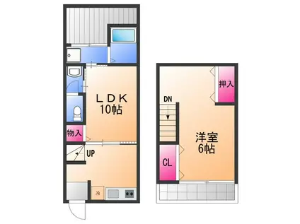 東羽衣テラス(1LDK)の間取り写真