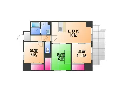 マノワールコトン(3LDK/2階)の間取り写真