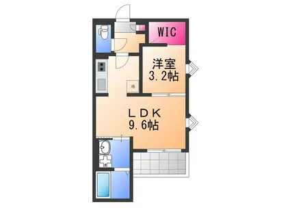 REGALEST 三国ヶ丘(1LDK/3階)の間取り写真