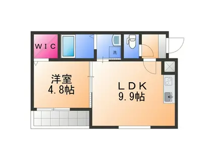 フジパレス春木駅西(1LDK/3階)の間取り写真