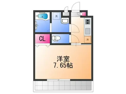 アンレーヴ羽衣(1K/2階)の間取り写真