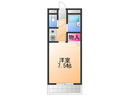 メゾンドプラトン(1K/2階)の間取り写真